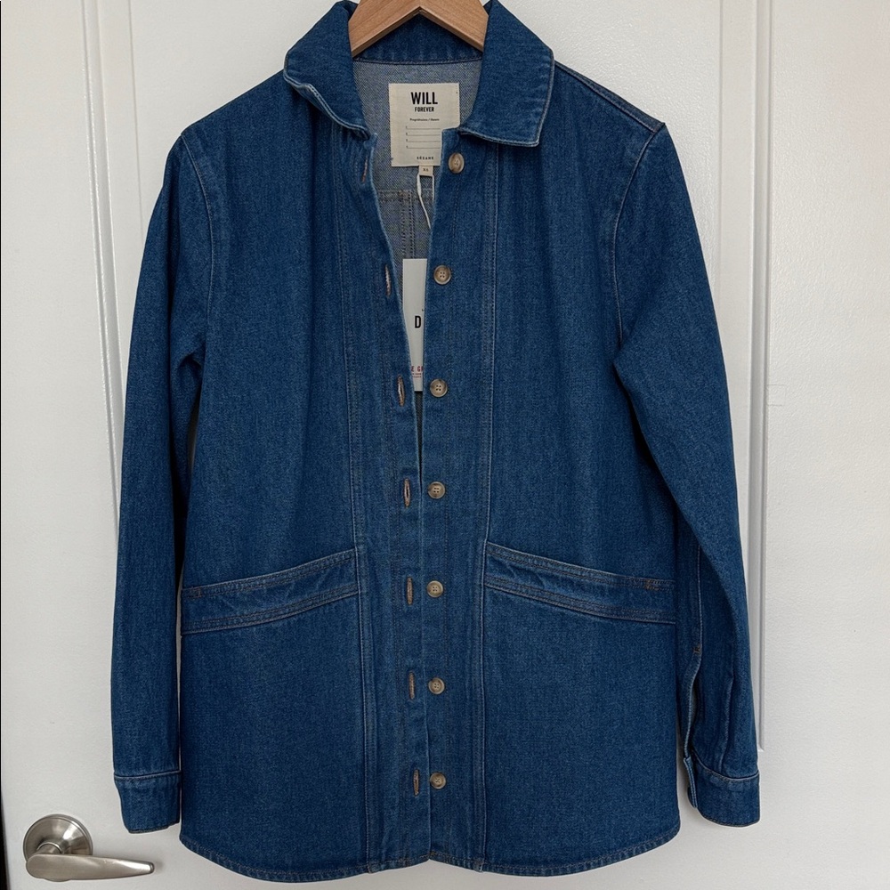 Sezane Will Blue Denim Jacket